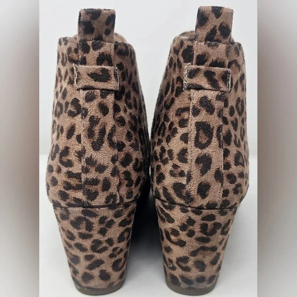 Dunes Women's Zoe Leopard Print Faux Suede Ankle Wedge Booties Size 8.5 W - Picture 4 of 15